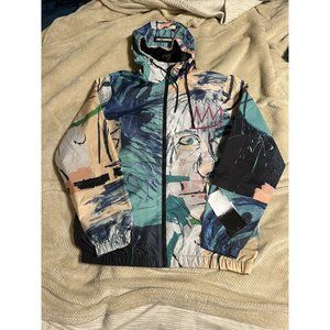 Members Only x Jean-Michel Basquiat Jacket Men's Small Abstract Fine Art AOP